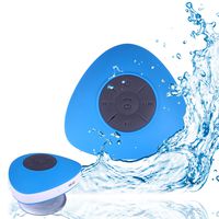 HDE Bluetooth Shower Speaker Water Resistant Handsfree Portable Speakerphone with Control Buttons and Suction Cup Bluetooth 3.0 Audio Device For Music Calls and Podcasts