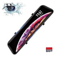 Mirror Dash Cam, Backup Camera 12" Full Touch Screen, Poaeaon 170° 1440P Front and 150° 1080P Rear View Camera Dual Lens with HD Video and Screen Splitting Operation(Free 32G Card)