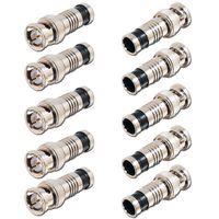 Actopus RG59 Compression Connectors 10pcs Coax Cable Connector Coaxial Tool