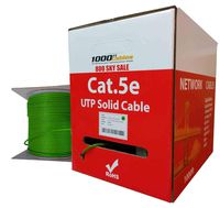 1000FTCables 1000ft Bulk Cat5e Plenum 350Mhz CMP Ethernet Networking Cable (Green)