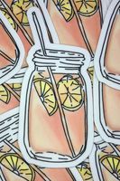 Mason Jar Summer Sun Ice Tea Vinyl Sticker, Laptop Sticker, Cute Sticker, Gifts for Her