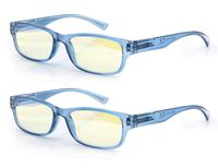 Blue Light Blocking Glasses Women Men 2-Pack blue,Anti Glare Rays Computer Glasses eye strain non prescription