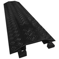 EZ Runner Slim PVC Drop Over Cable Ramp - Single Channel - Black (Pack of 3)
