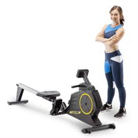 Circuit Fitness Deluxe Foldable Magnetic Rowing Machine with 8 Resistance Settings & Transport Wheels AMZ-986RW