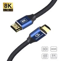 8K HDMI Cable, HDMI 2.1 Cable, 6ft HDMI Cable High Speed HDMI Cable, Substitute for 4K HDR HDMI Cable, Great for Xbox, PS4 HDMI Cable, Nintendo, Roku, and Apple TV, 2 Meters Long HDMI Cable, 6.6 ft