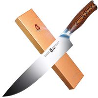 TUO Cutlery Chef Knife - HC German X50CrMoV15 Stainless Steel Kitchen Chef's Knife, Ergonomic Pakkawood Handle - 10" - Fiery Series