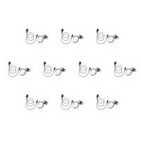 10 Pack BOMMEOW BDS15-Y3 D Shape Earhanger D-Earpiece for Vertex Yaesu EVX-261 EVX-531 VX-520UD VX-180 VX-417