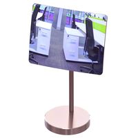 Desk and Cubicle Mirror to See Behind You, Rose-Gold Stand with Detachable Wide Angle Real Glass Mirror, Small & Discrete, Beautiful Design, Perfect Curvature for an exceptionally Clear View