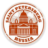 2 x 10cm/100mm Petersburg Russia Vinyl Sticker Decal Laptop Car Travel Luggage Label Tag #9280
