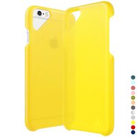 AMBER & ASH Ultra Slim Case Compatible with iPhone 6 & iPhone 6s (4.7 inch), 2-Layer Protection Anti-Shock Anti-Slip Semi-Transparent Case (2014-2015) [Lemon Zest Yellow]