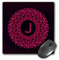3dRose LLC 8 x 8 x 0.25 Inches Mouse Pad, Monogram (mp_32320_1)