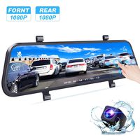 Bir Backup Camera Mirror Dash Cam Front&Rear View Lens for Cars,Taxi,Van and Truck Support Loop Recording Motion Detect and 24 Hours Parking Protection Hardwire Included