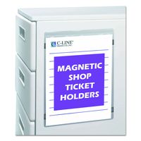 C-Line Magnetic Clear Vinyl Shop Ticket Holders, 9 x 12 Inches, 15 per Box (83912)