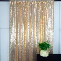 HeMiaor 20ftx10ft-Champagne-Sequin Photo Backdrop,Photo Booth Backdrop Sequin Wedding Curtains