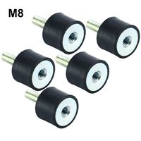 Homend 5Pcs M8 Rubber Mounts Shock Absorber Anti Vibration Silentblock Car Boat Bobbins (M8)