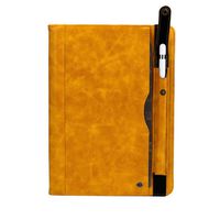 Jennyfly 2018 11 Inch iPad Case PU Leather Smart Auto Wake/Sleep Built-in Pencil Slot & Card Slots &Money Pocket Hands-Free Stand Protective Business Cover for 2018 New iPad Pro 11 Inch - Yellow