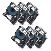 Compatible Dymo D1 45013 S0720530 Labels Tape 1/2 inch 12mm Black on White Labeling Tape for DYMO LabelManager PnP 260P 210D 280 420 160 450D Label Maker, 23 Feet (7m)