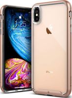 Caseology Skyfall for iPhone Xs Max Case (2018) - Clear Back & Slim Fit - Gold