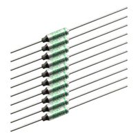 RuiLing 10-Pack Metal Thermal Fuse Thermal Cutoffs for Transformer Motor Electric Industrial Household Appliances Thermal Fuse SF240E-240 Degree Celsius 10A/250V