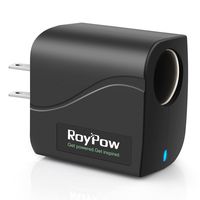 RoyPow Power Supply Converter Transformer 24W 12V2A AC to DC Adapter 110V/120V to 12V Car Cigarette Lighter Socket