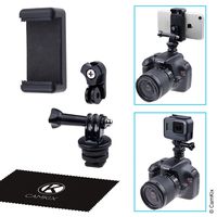 CamKix Hot Shoe Mount Adapter Kit - Compatible with Phone, GoPro Hero or DJI Osmo Action to The Flash Mount of Your DSLR Camera - Record Your Photo Shoot or use Phone Apps for Lighting