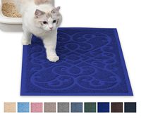 PetLike Cat Litter Mat Kitty Litter Mats for Tray Boxes, Kitty Litter Trapping Mat House Floors Clean (Blue)