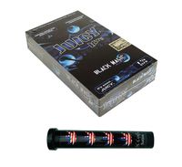 Herb Airtight Tube Pocket Protector with Juicy Jay's Black Magic 1.25 Flavored Hemp Rolling Papers 24 Count Box DC Crafts Nation- Flag Leaf