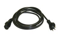Interpower 86286110 Brazil Cord Set, NBR 14136 Plug Type, IEC 60320 C13 Connector Type, Black Plug Color, Black Cable Color, 10 Amps, 250 VAC Voltage, 2.5 m Length