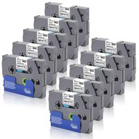 TZe231 Compatible for Brother P-Touch TZe-231 TZe 231 Label Tape, (1/2" x 26.2ft) 12mm x 8m, Work for Brother P-Touch PT-H100 PT-D210 PT-H110 PT-D400AD PT-D600 PT-D600VP PT-P700 LabelMaker, 10 Pack