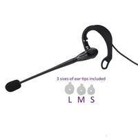 Discover D713 On Ear Wired Headset with in Ear Bud for Office, Call Center & Dispatch - Updated Design Includes 3 Different Size Ear Tips for Ultimate Comfort