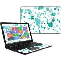 Mightyskins Skin Compatible with Hp 15t Laptop 15.6" (2017) - Teal Splatter | Protective, Durable, and Unique Vinyl Decal Wrap Cover | Easy to Apply, Remove, and Change Styles | Made in The USA