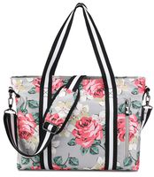 Laptop Tote Bag for Women 17.3" RFID Floral Shoulder Bag Girls Travel Fits Notebook, MacBook