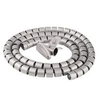Chengsi Cable Organizer Coiled Tube Sleeve Cable Cable Management Sleeve (Silver Length59inches Diameter1.1inches)