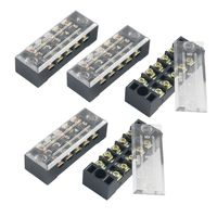 uxcell 5 Pcs Dual Row 5 Position Screw Terminal Strip 600V 15A