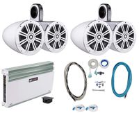Pair Kicker Dual 6.5" Wakeboard Speakers+MB Quart 5-Channel Amplifier+Amp Kit