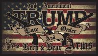 Donald Trump 2020 Car Stick and Decal Law & Order 2nd Amendment Sticker