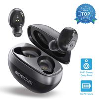 Wireless Earbuds, EDECUS TE1 Bluetooth Earbuds with 35H Playtime, Bluetooth 5.0 Hi-Fi Bass Stereo, Noise Canceling Wireless Headphones, Built-in Mic Sweatproof Bluetooth Headphones with Charging Case