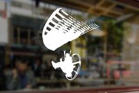 25 Centimeters Paramotor Flyer Paramotorist Motorparaplan Vinyl Sticker Funny Decals Bumper Car Auto Laptop Wall Window Glass Snowboard Helmet MacBook