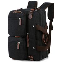 BAOSHA Convertible Briefcase Backpack 17 Inch Laptop Bag Case Business Briefcase HB-22 (Black-Grey Mixed)