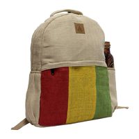 Large Hemp Rasta Backpack - Eco Friendly Bohemian Backpack for Women & Men - Organic Himalayan Multi Pocket Tribal Bag Packs for Laptop, Travel & Hiking - Boho/Baja/Hippie/Bob Marley Hippy Backpacks