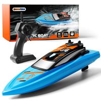 Gizmovine Remote Control Boats for Pools and Lakes, 2.4GHz High Speed RC Boats for Kids, Adventure Racing Boat Toys for Boys