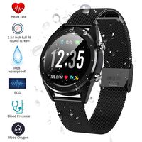Kivors Smartwatch, Bluetooth Smart Watch Touch Screen with Multiple Sports Modes, with Heart Rate Monitor, Calorie Monitor,Pedometer, Sleep for Android and iOS(Black)