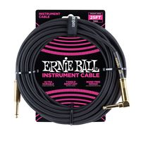 Ernie Ball Instrument Cable, Black, 25 ft
