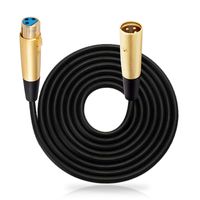15FT XLR Audio Microphone Cord - Portable Professional XLR male to Female Mic / Speaker Cable Wire with Copper Clad Aluminum construction and Gold Connector Type - Pyle Pro PPMCL15