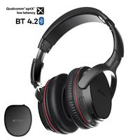 TROND Bluetooth V4.2 Headphones Wireless with Mic Over Ear, Lightweight, 30H Playtime, APTX Low Latency, LED Codec Indicator, for PC/Cell Phones/TV (Bluetooth Transmitter NOT Included)