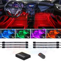 LEDGlow 6pc Flexible Million Color Multi-Color LED Interior Footwell Underdash Neon Lighting Kit for Cars & Trucks - 15 Solid Colors - 10 Unique Patterns - Music Mode - Includes Control Box & Remote
