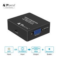 Portta AV/CVBS Composite S-Video to VGA Mini Converter upscaler Support 1080p