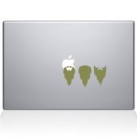 The Decal Guru 2038-MAC-15P-G Apple Beards Decal Vinyl Sticker, Gold, 15" MacBook Pro (2015 & Older)