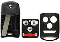 KeylessOption Keyless Entry Remote Control Uncut Blank Flip Key Fob Shell Case Outer Cover