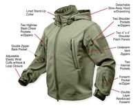 Rothco Special Ops Tactical Soft Shell Jacket, Olive Drab, 4XL